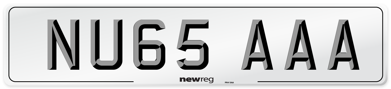 NU65 AAA Number Plate from New Reg